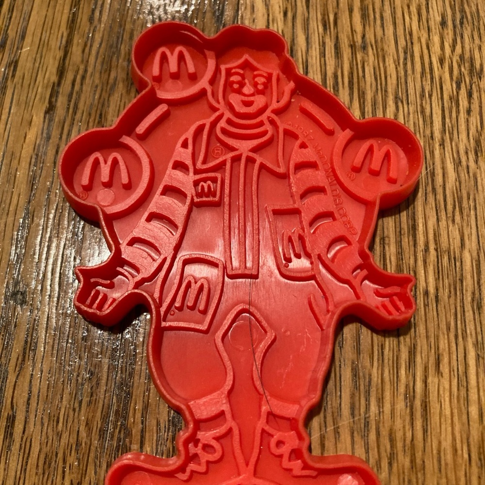 Vintage McDonald’s Bright Red Ronald McDonald Cookie Cutter 4”